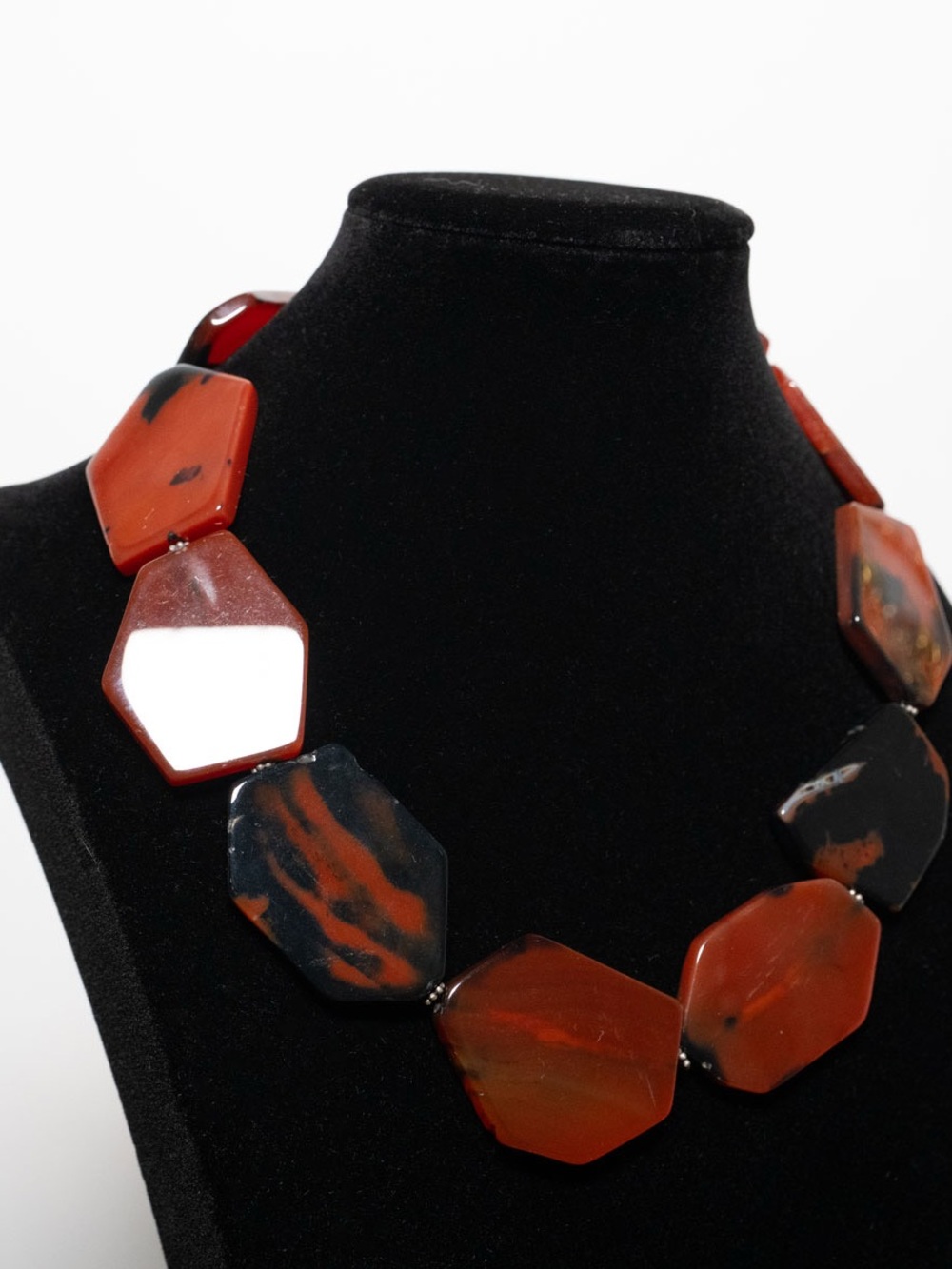 Natural stone chalcedony/agate necklace
